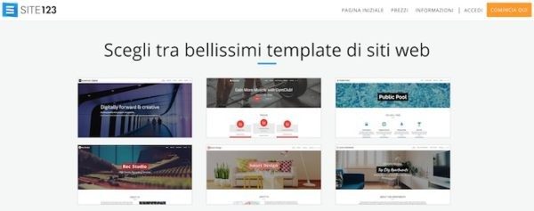 Temi site123 per il web design