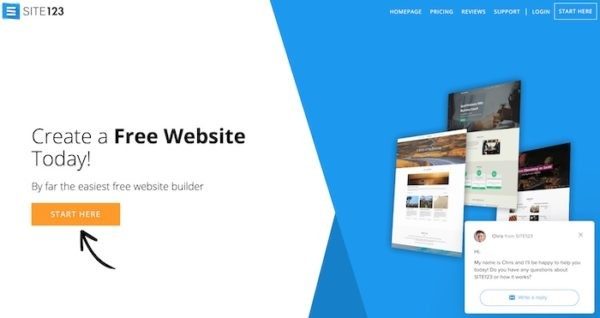 Site123 free website builder