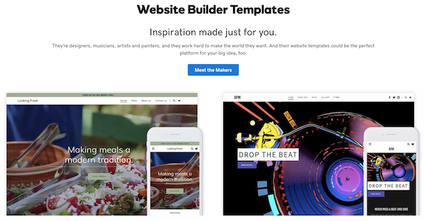 GoDaddy Website Builder Templates