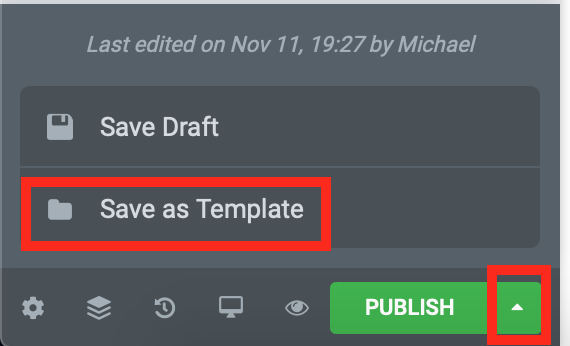 Elementor has a save as template function