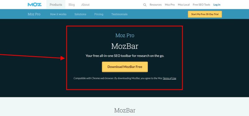  Moz Bar Download Page