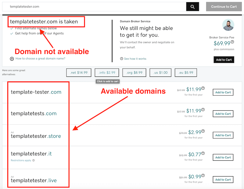Buy domain name